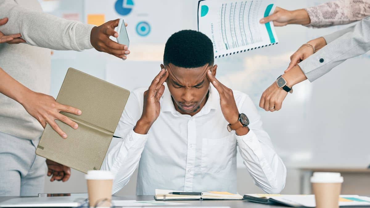 An executive facing stress factors