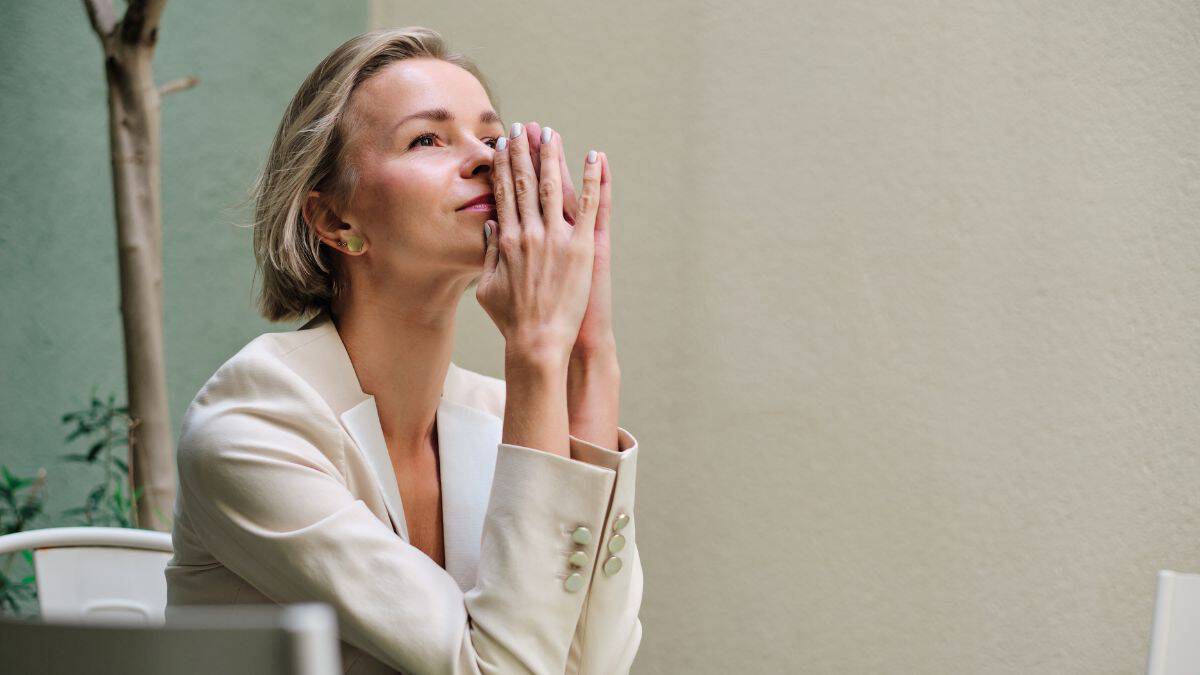 A woman thinking about her career